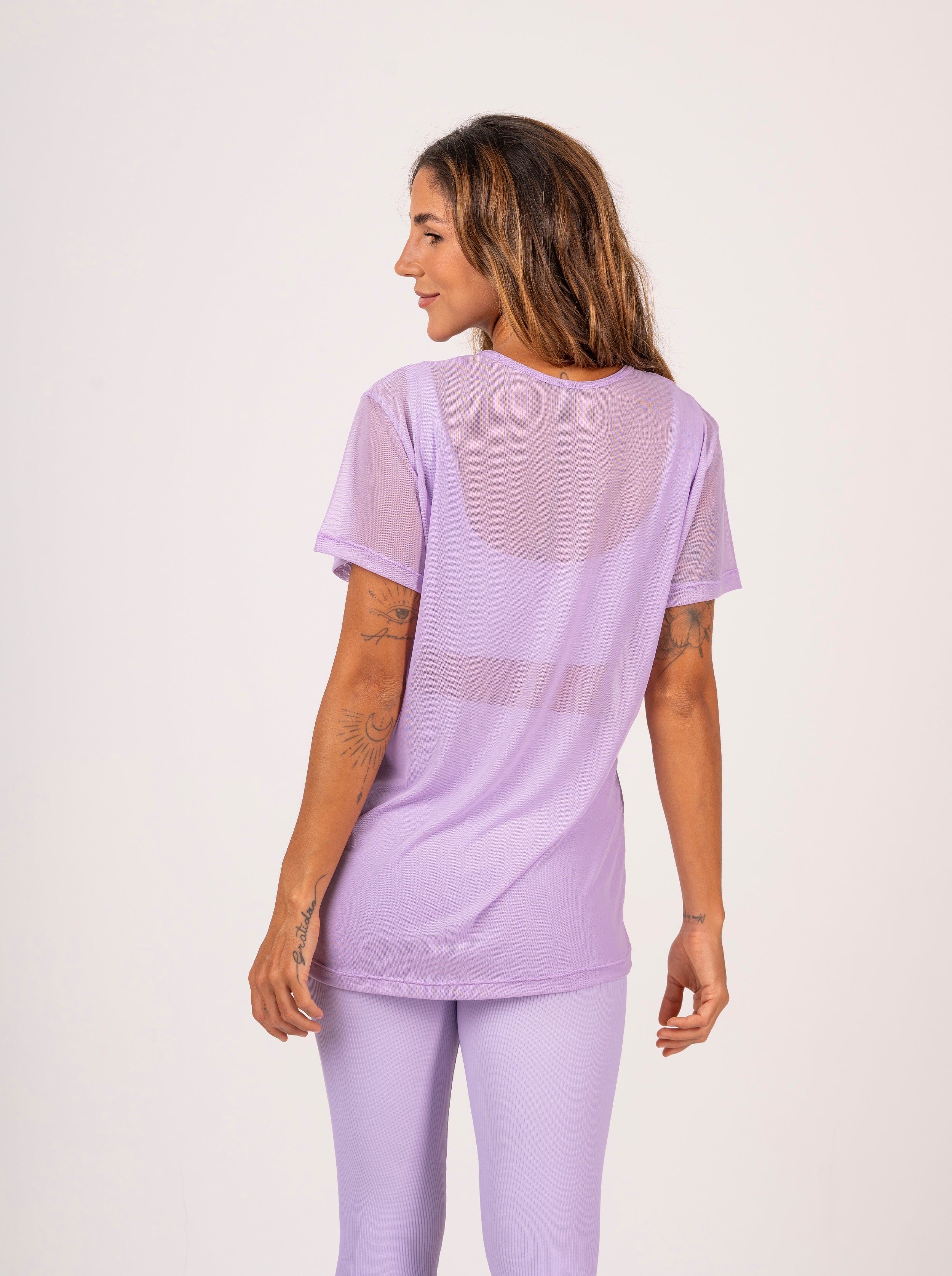 Blusa Tule Lilás