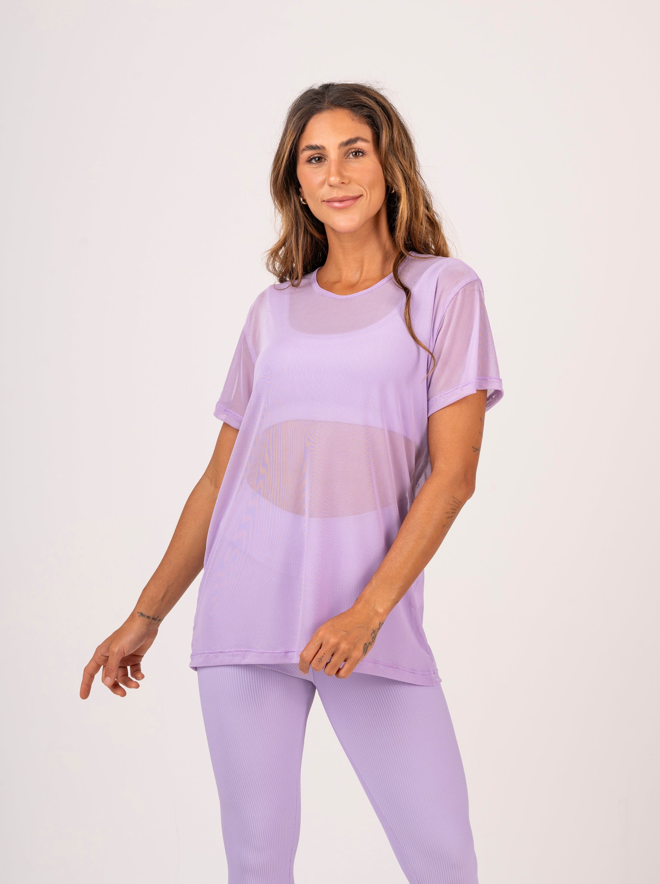 Blusa Tule Lilás