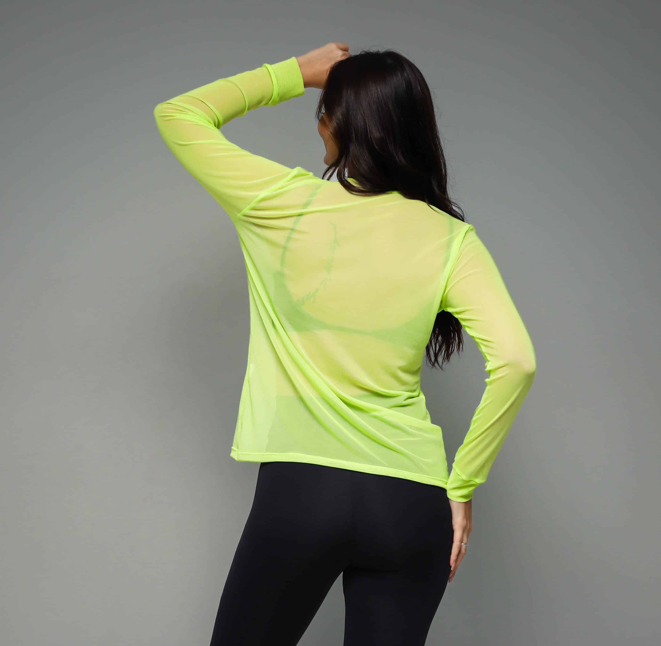 Blusa Tule Manga Longa Lima