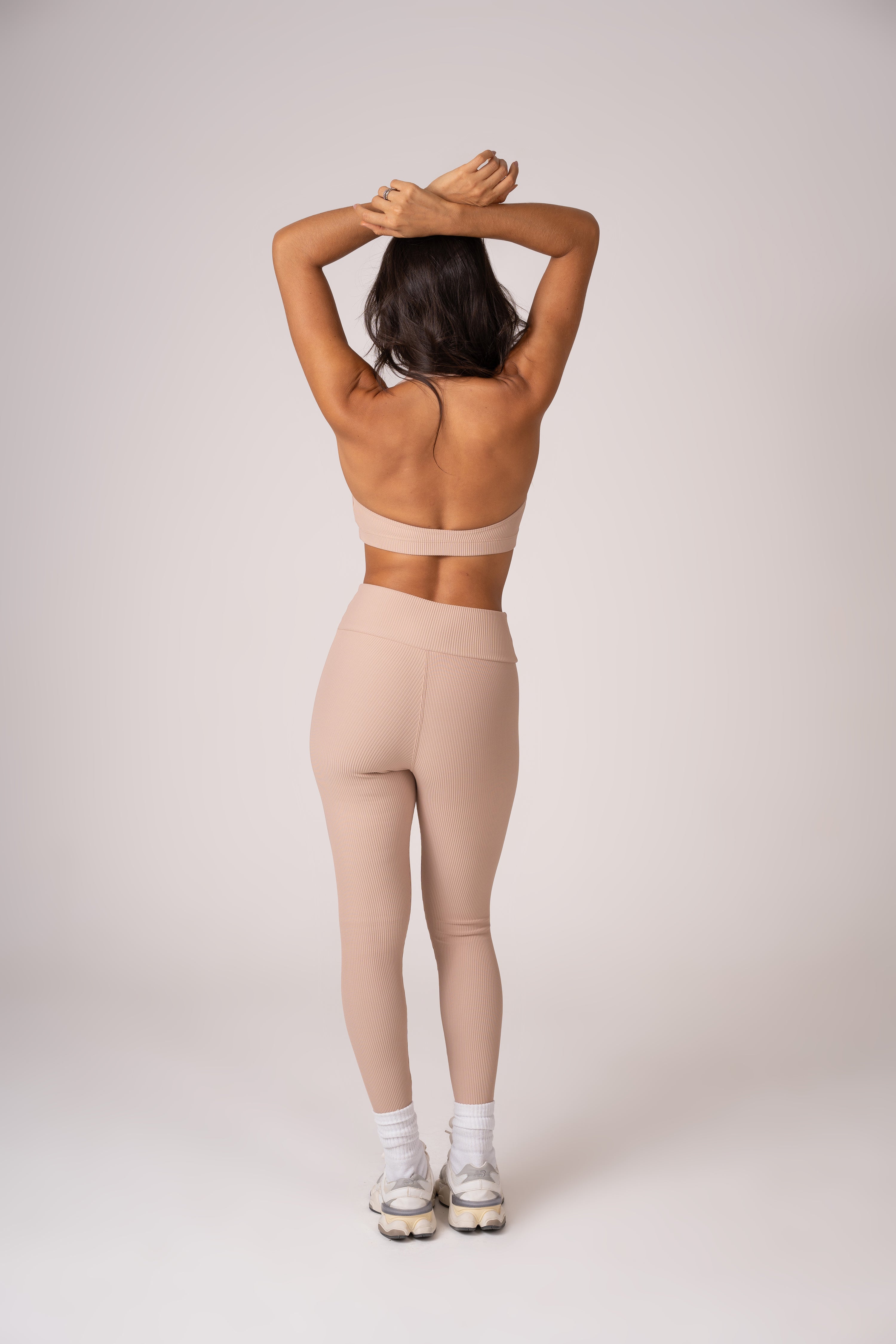 Conjunto Legging e Top Frente Única Beige
