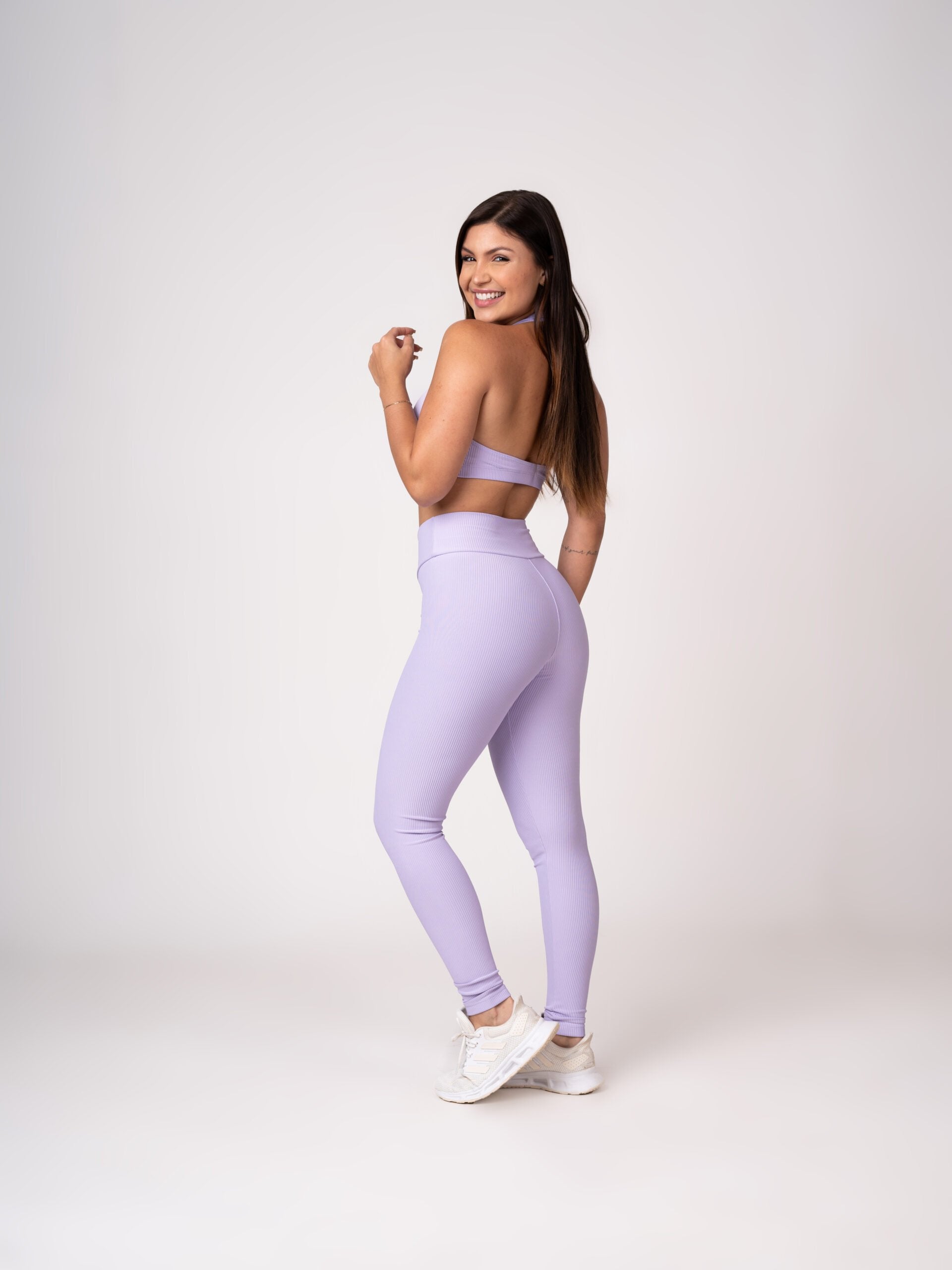 Conjunto Legging e Top Frente Única Lavanda