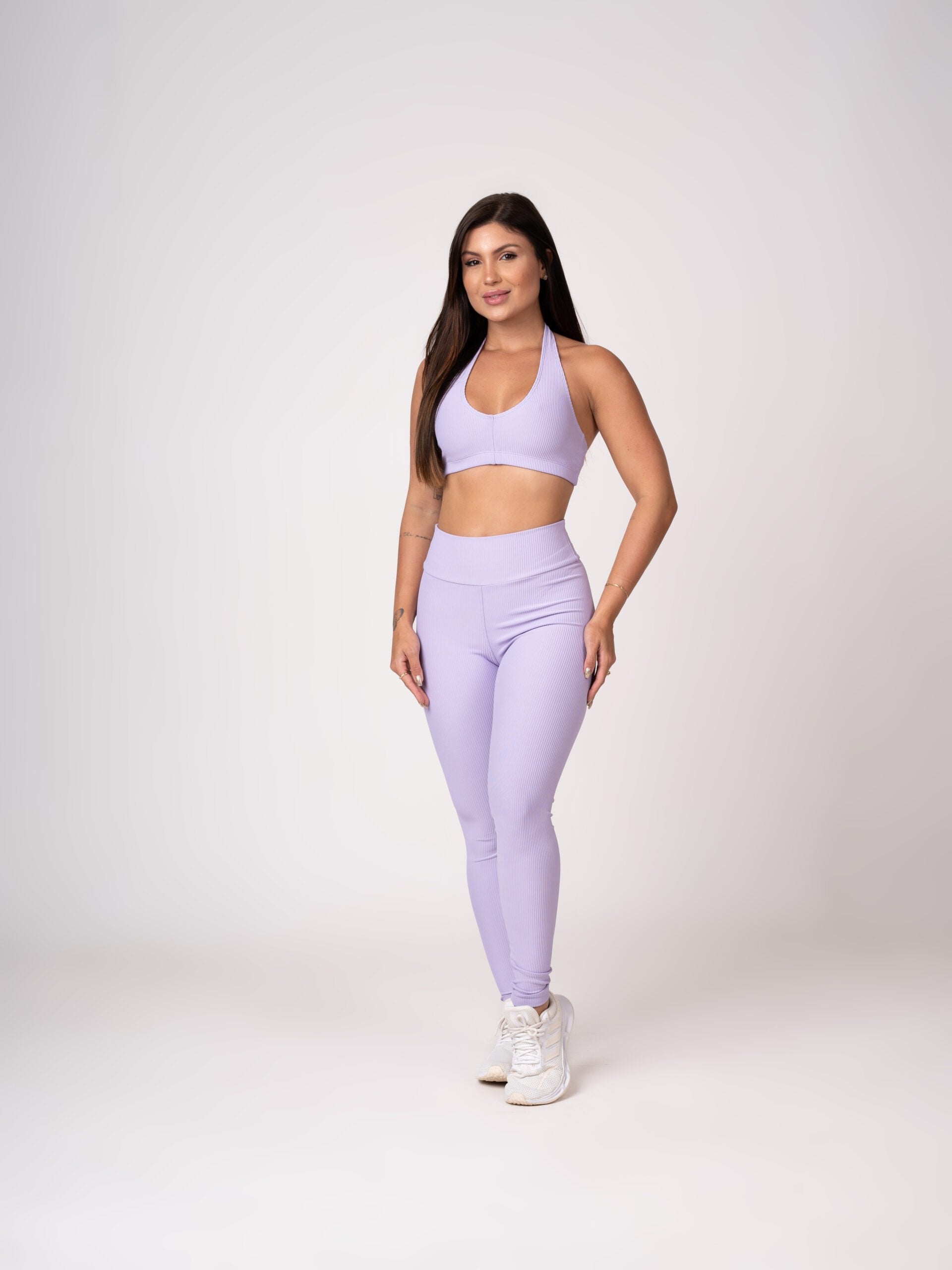 Conjunto Legging e Top Frente Única Lavanda
