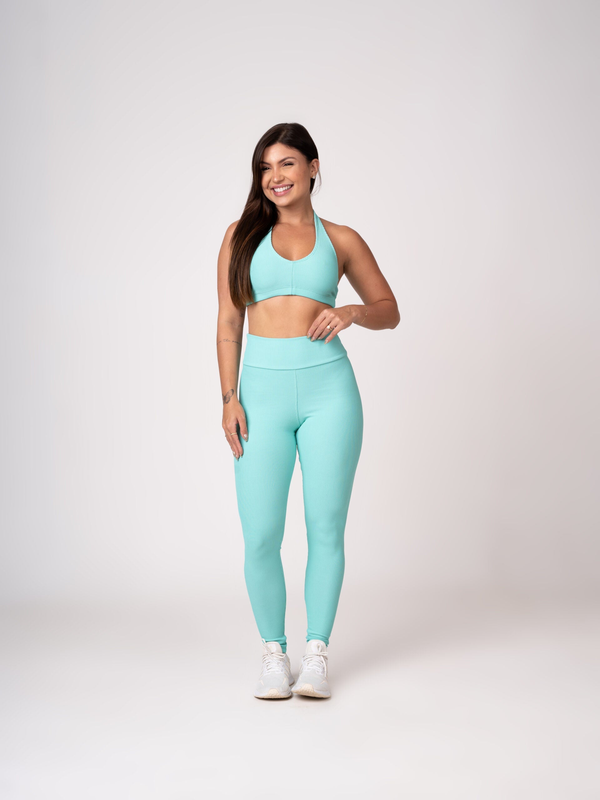 Conjunto Legging e Top Frente Única Menta